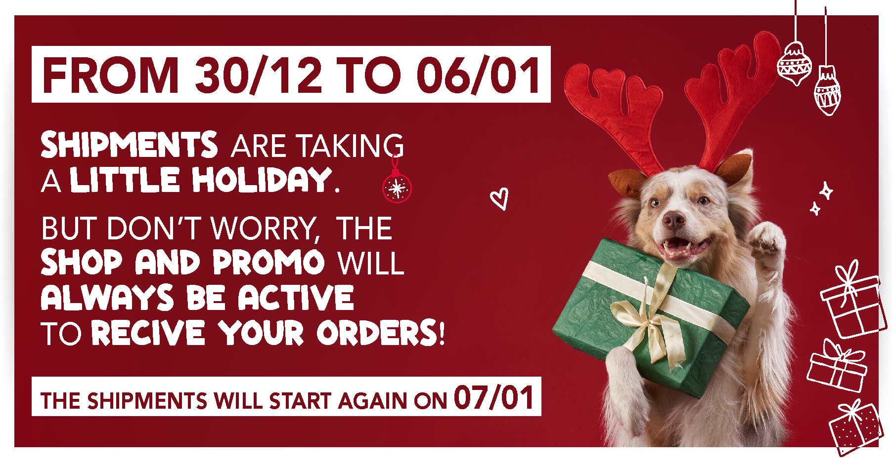 Pausa Spedizioni Natalizie